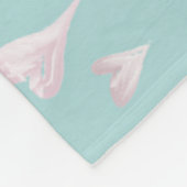 Aquarell-Herzen Fleecedecke (Ecke)