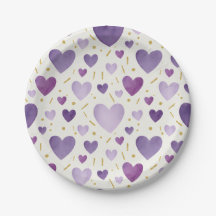 Aquarell-Herzen & Gold-Sprinkles Whimsical