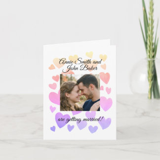 Aquarell-Herzen Hochzeitseinladung Einladung