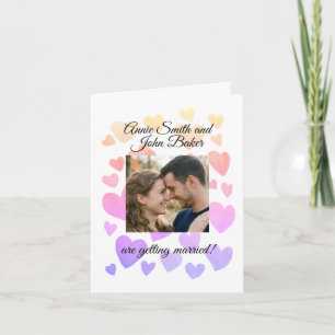 Aquarell-Herzen Hochzeitseinladung zum Schwimmen Einladung