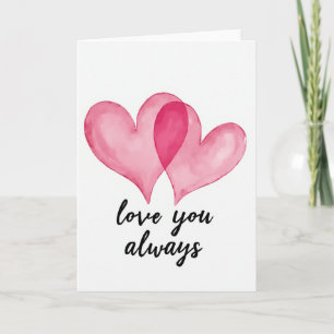Aquarell-Herzen-Liebe-Dich-Karte Karte