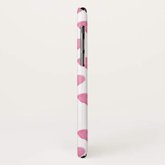 Aquarell-Herzen mit Namensfall Case-Mate iPhone Hülle (Hinten/Links)