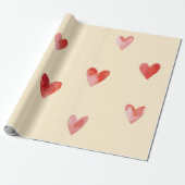 Aquarell-Herzen Nahtloses Muster Geschenkpapier (Ungerollt)
