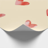 Aquarell-Herzen Nahtloses Muster Geschenkpapier (Ecke)