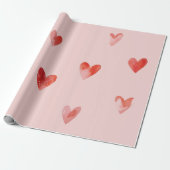 Aquarell-Herzen Nahtloses Muster Geschenkpapier (Ungerollt)