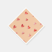 Aquarell-Herzen Nahtloses Muster Serviette (Ecke)