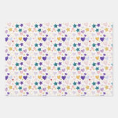 Aquarell-Herzen & schimmernde Sterne Geschenkpapier Set (Vorderseite 2)