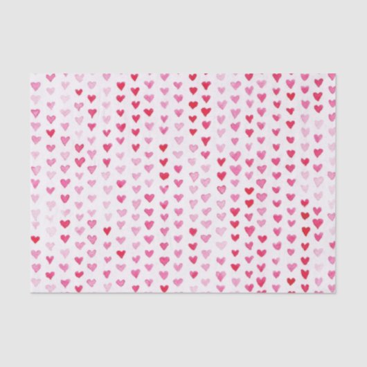 Aquarell-Herzen Seidenpapier (Vorderseite)