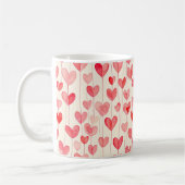 Aquarell-Herzmuster Kaffeetasse (Links)