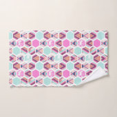 Aquarell-Hexagon-Muster Badhandtuch Set (Handtuch)
