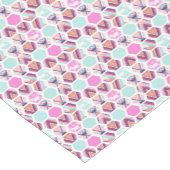 Aquarell-Hexagon-Muster Kurzer Tischläufer (Ecke)