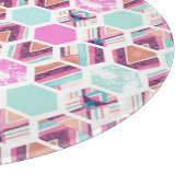 Aquarell-Hexagon-Muster Schneidebrett (Ecke)