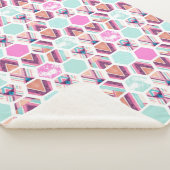 Aquarell-Hexagon-Muster Sherpadecke (3/4)