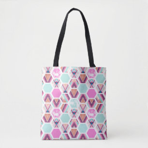 Aquarell-Hexagon-Muster Tasche