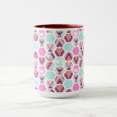 Aquarell-Hexagon-Muster Tasse (Zentrum)