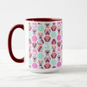 Aquarell-Hexagon-Muster Tasse (Links)