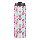 Aquarell-Hexagon-Muster Thermosbecher (Vorderseite)