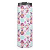 Aquarell-Hexagon-Muster Thermosbecher (Rückseite)
