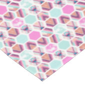 Aquarell-Hexagon-Muster Tischdecke (Schrägansicht)