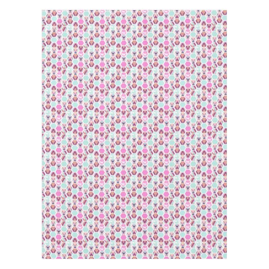 Aquarell-Hexagon-Muster Tischdecke (Vorderseite)