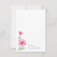 Aquarell Hibisken Danke Stationery