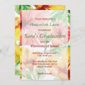 Aquarell Hibiskus Blume Hawaiian Luau Süß 16 Einladung (Vorne/Hinten)