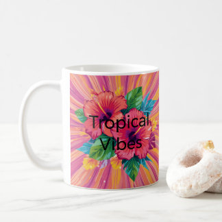 Aquarell-Hibiskus-Kunst Helle moderne Gestaltung Kaffeetasse