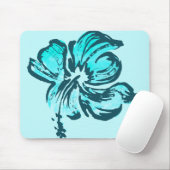 Aquarell-Hibiskus-Mauspads Mousepad (Mit Mouse)