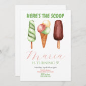 Aquarell Hier ist die Brustwareneinladung Einladung (Vorne/Hinten)