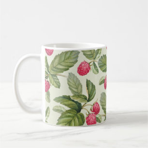 Aquarell-Himbeer-Nahtloses Musterdesign Kaffeetasse