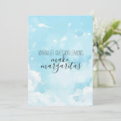 Aquarell-Himmel-Dankeskarten Einladung (Stehend Vorderseite)