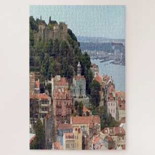 Aquarell-Himmel von Lissabon Puzzle