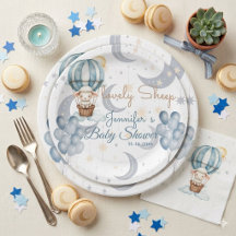 Aquarell Himmelsschafe & Luftballons Babyparty