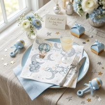 Aquarell Himmelsschafe & Luftballons Babyparty