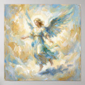 Aquarell Himmlischer Engel Poster (Vorne)