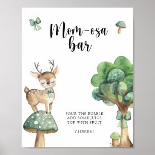 Aquarell-Hirsch - Mom-osa-Bar Poster