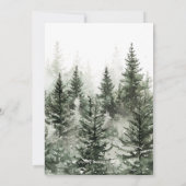 Aquarell-Hirsch-Wald-Weihnachtskarte Feiertagskarte (Rückseite)