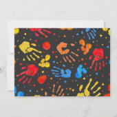 Aquarell Hoch Fünfjähriges Foto Einladung (Rückseite)