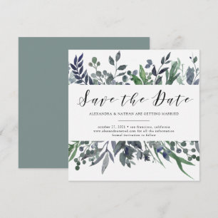 Aquarell-Hochzeit   Save the Date Einladung