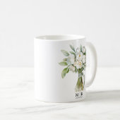 Aquarell-Hochzeitsblumenstrauß Kaffeetasse (VorderseiteRechts)