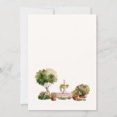 Aquarell-Hochzeitsgarten Einladung (Rückseite)