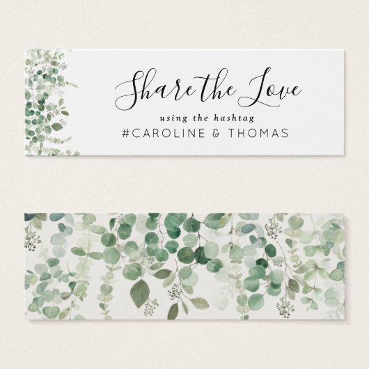 Aquarell Hochzeitskarte (Vorne & Hinten)