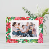 Aquarell Holand Poinsettia Foto Weihnachten (Stehend Vorderseite)