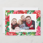 Aquarell Holand Poinsettia Foto Weihnachten (Vorderseite)