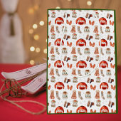 Aquarell Holiday Snow Ski Thema Geschenktasche Mittlere Geschenktüte