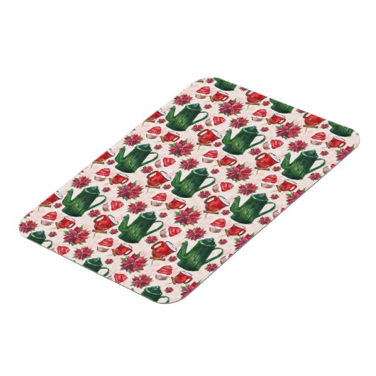 Aquarell Holiday Tee Party Magnet (Linke Seite)