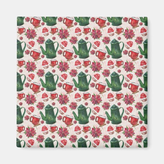 Aquarell Holiday Tee Party Magnet (Vorne)