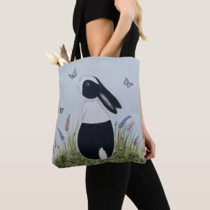 Aquarell-Holländisches-Bunny-Kaninchen Tasche