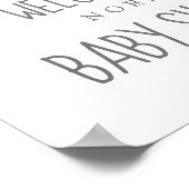 Aquarell Hörer Kinderdusche Begrüßungspposter Poster (Ecke)