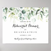 Aquarell Horizontal Probe Dinner Willkommen Poster (Vorne)